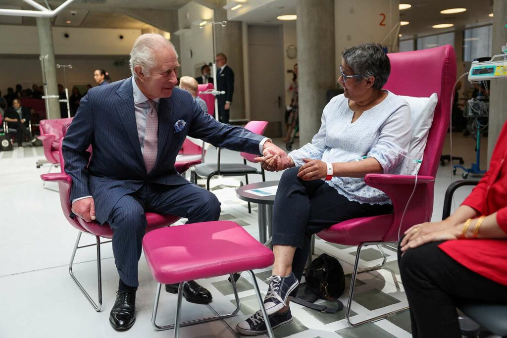 king charles III queen camilla university college hospital macmillan cancer centre 043024 7 6b67e84f4e40424abdd4bdb3d18db062